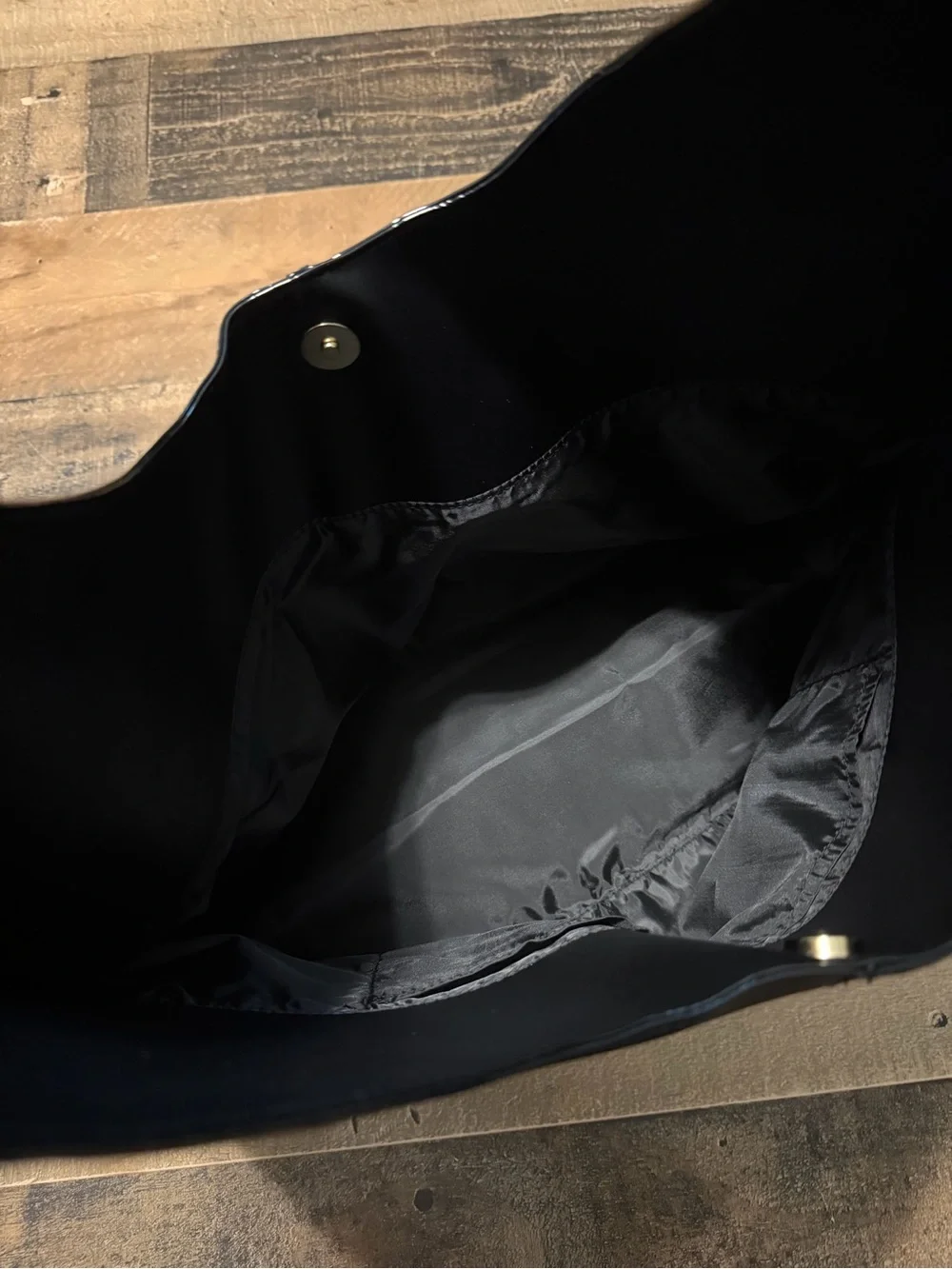 Victoria’s Secret Bow Tote Black Faux Leather Hobo Shoulder Bag